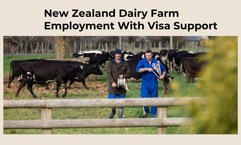 New Zealand Dairy Farm Employment With Visa Support