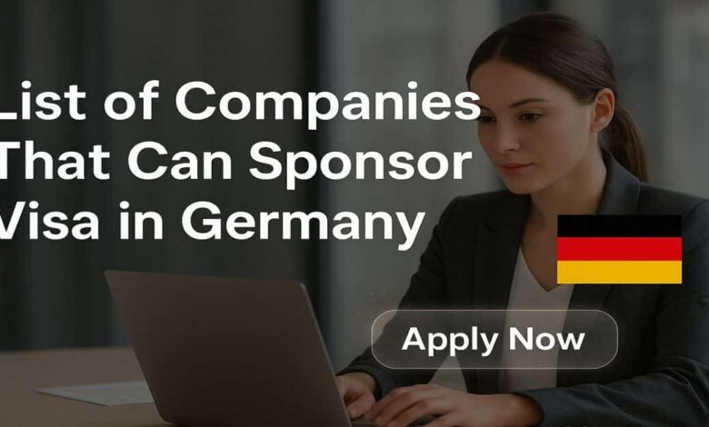 List of Companies That Can Sponsor Visa in Germany