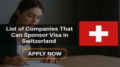 List of Companies That Can Sponsor Visa in Switzerland