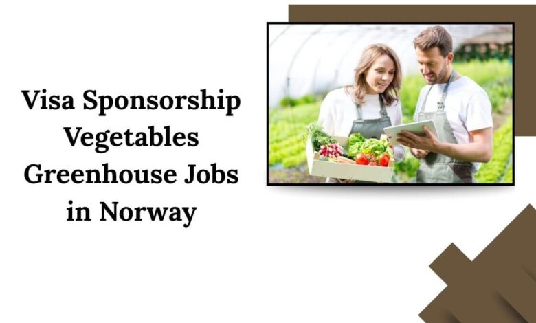 Visa Sponsorship Vegetables Greenhouse Jobs in Norway