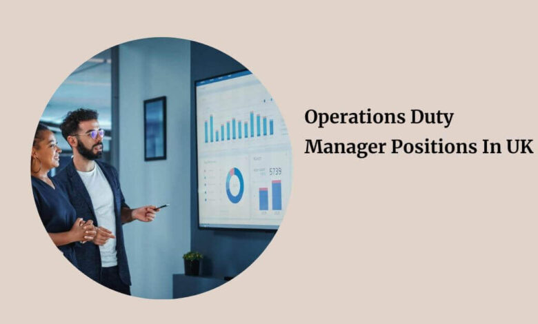 Operations Duty Manager Positions In UK